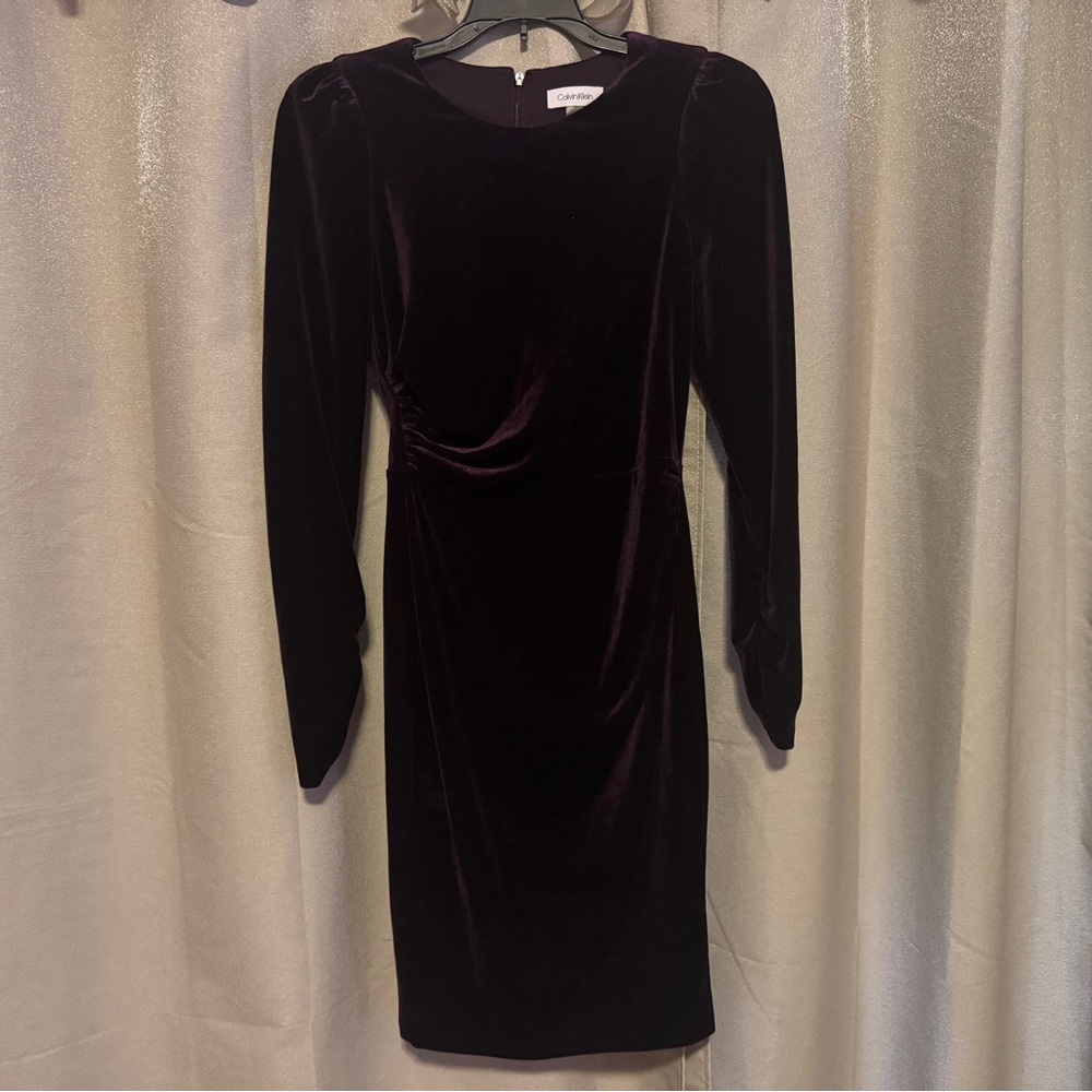 Velvet Dress in Deep Purple